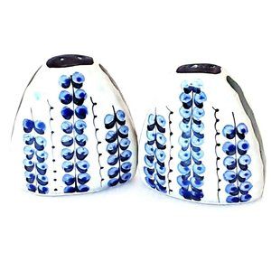 Vintage Tonala Salt Pepper Shakers Floral Artist